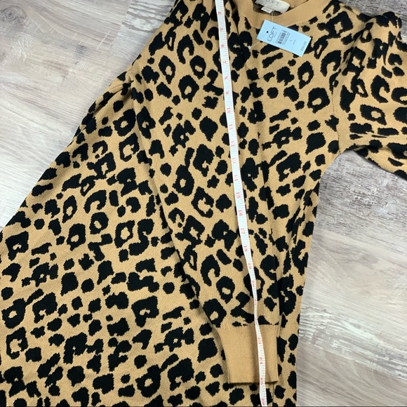 NWOT LOFT Cheetah Print Sweater Dress Size Small Petite Long Sleeve. - Picture 8 of 9